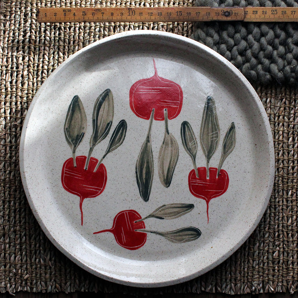 Piatto piano ravanello - Ceramiche di Stagione