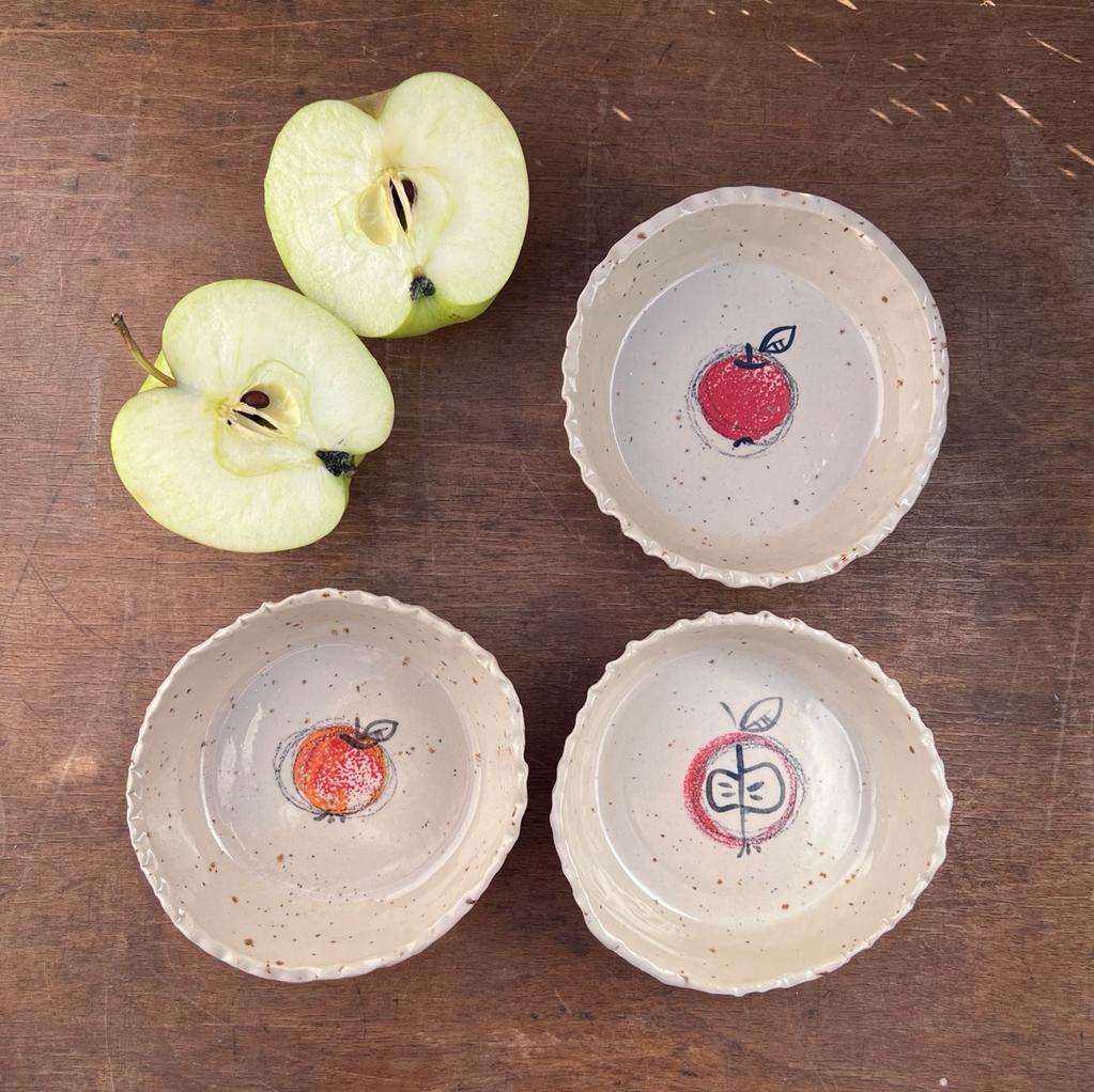 Pirottini/stampini mela per crostatine - Ceramica di Stagione