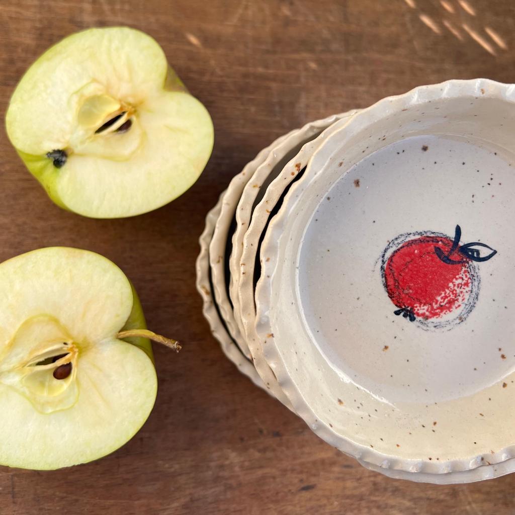Pirottini/stampini mela per crostatine - Ceramica di Stagione